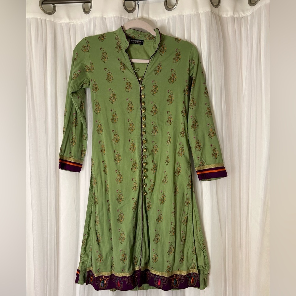 Mushrooms Designer Kids Printed Cambric Kurta -Pakistani and Indian Formal Wear